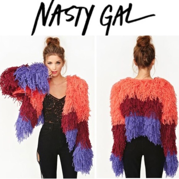 Nasty Gal Jackets & Blazers - Nasty Gal Fuse Shag Jacket